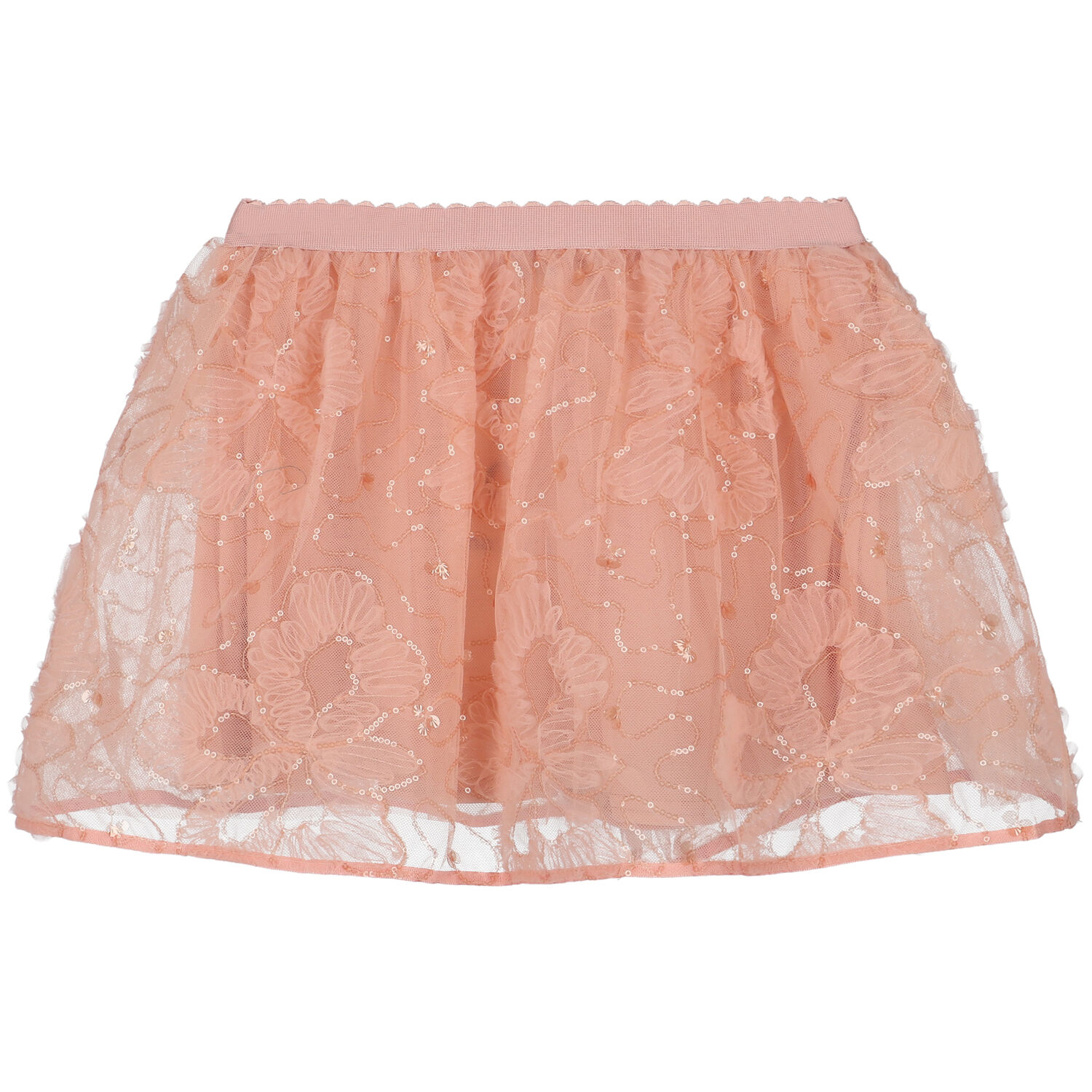 Girls Pink Tulle Skirt, 4, hi-res